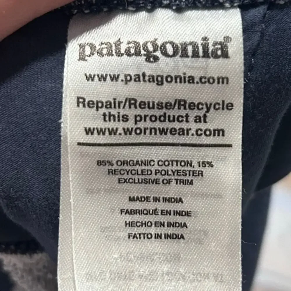 Patagonia Heather Blue Organic Cotton Blend Drawstring Athletic Shorts Mens XL